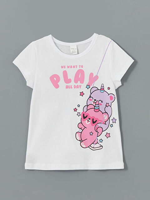 LCW ECO Crew Neck Printed Girls' T-Shirt