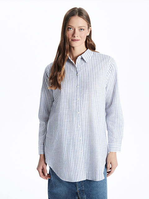 LCWAIKIKI Classic Çizgili Kadın Gömlek Tunik - S5HA65Z8-LGB