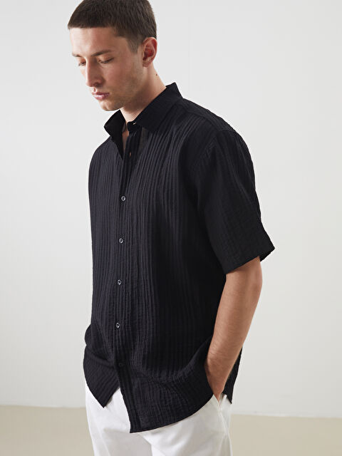 LCW Vision Regular Fit Kısa Kollu Erkek Gömlek - S5HA98Z8-CVL