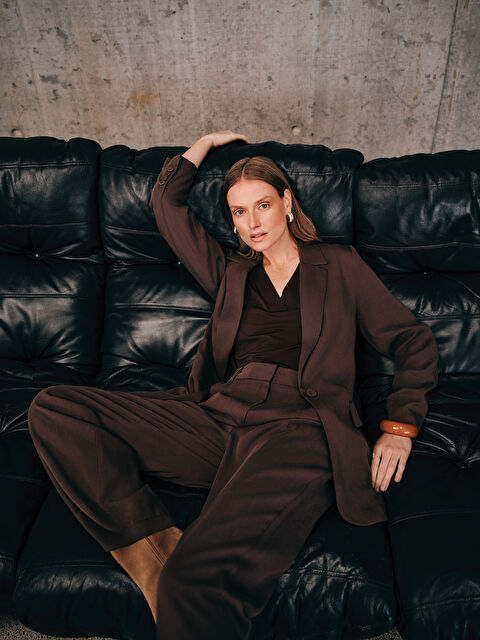 LCWAIKIKI Classic Regular Fit Kadın Blazer Ceket - S5HA99Z8-HSK