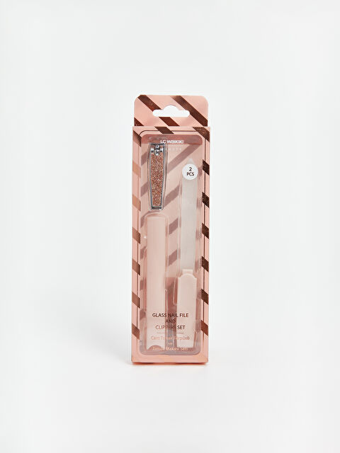 LCW ACCESSORIES Glass Nail File and Nail Clipper Set - S5HC13Z8-M0T