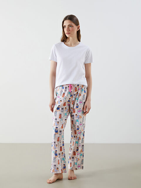 LCW DREAM Beli Lastikli Desenli Kadın Pijama Altı - S5HC33Z8-LSZ