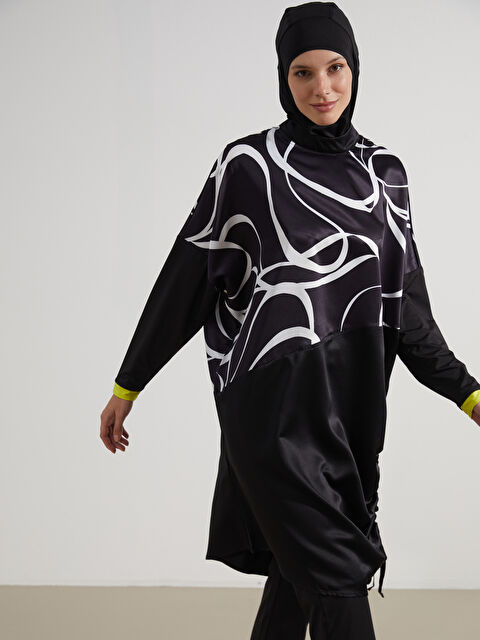 LCW DREAM Dik Yaka Desenli Kadın Tesettür Mayo Takımı - S5HC99Z8-LQJ