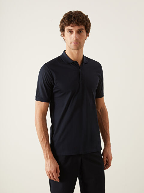 SOUTHBLUE Polo Yaka Kısa Kollu Penye Erkek Tişört - S5HE40Z8-RFD