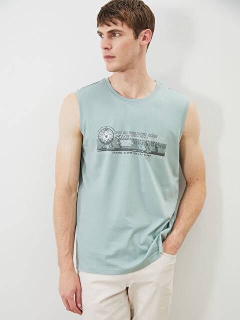 LCWAIKIKI Classic Crew Neck Printed Men's Sleeveless T-Shirt - S5HE42Z8-GBN