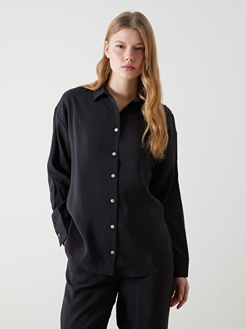 XSIDE Oversize Poplin Kadın Gömlek - S5HE45Z8-CVL