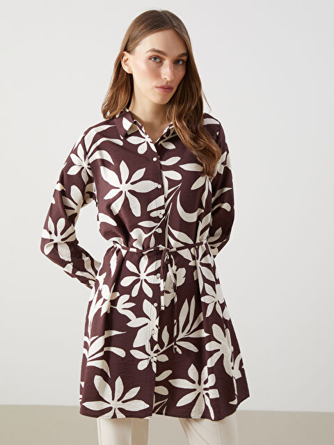 LCWAIKIKI Classic Çiçekli Kadın Gömlek Tunik - S5HE54Z8-LQY