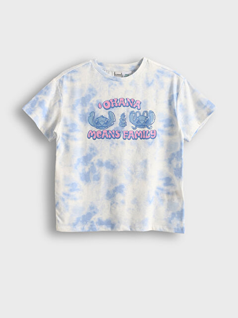 LCW Kids Crew Neck Stitch and Angel Printed Girls' T-Shirt - S5HE77Z4-LQQ