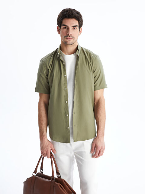 LCW Vision قميص رجالي بكم قصير بقصة عادية