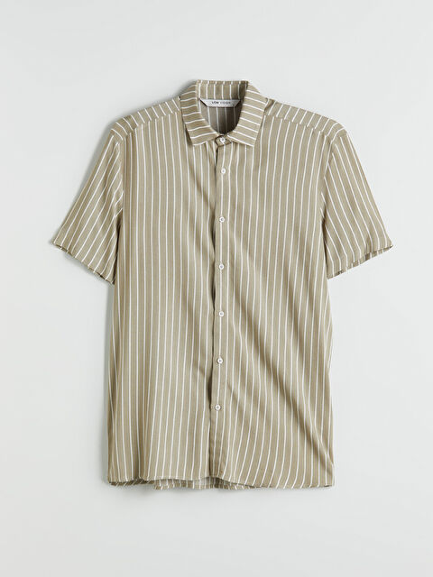LCW Vision Regular Fit Short Sleeve Striped Men's Shirt