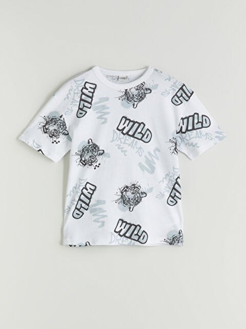 LCW Kids Crew Neck Printed Short Sleeve Boys' T-Shirt - S5HG36Z4-LRW