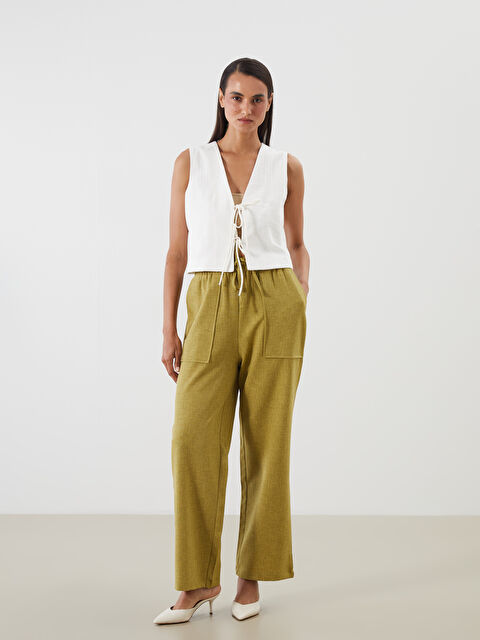 LCWAIKIKI Classic Elastic Waist Wide Leg Women's Trousers - S5HG50Z8-QYR