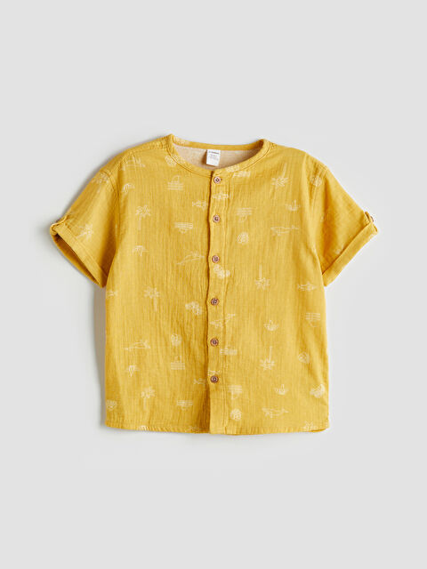 LCW Kids Baskılı Kısa Kollu Erkek Çocuk Gömlek