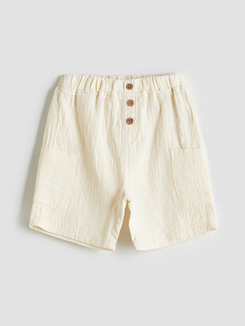 LCW Kids Beli Lastikli Düğmeli Erkek Çocuk Şort - S5HG91Z1-QVK