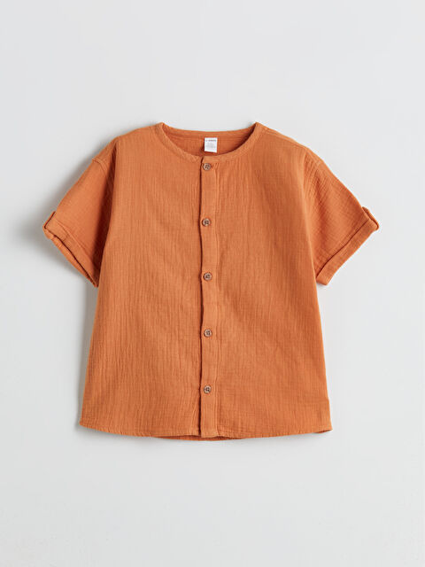 LCW Kids Bisiklet Yaka Dokulu Erkek Çocuk Gömlek - S5HG97Z1-FK0