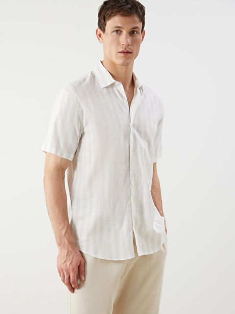 LCW Vision Regular Fit Short Sleeve Men's Shirt - S5HH82Z8-LE8