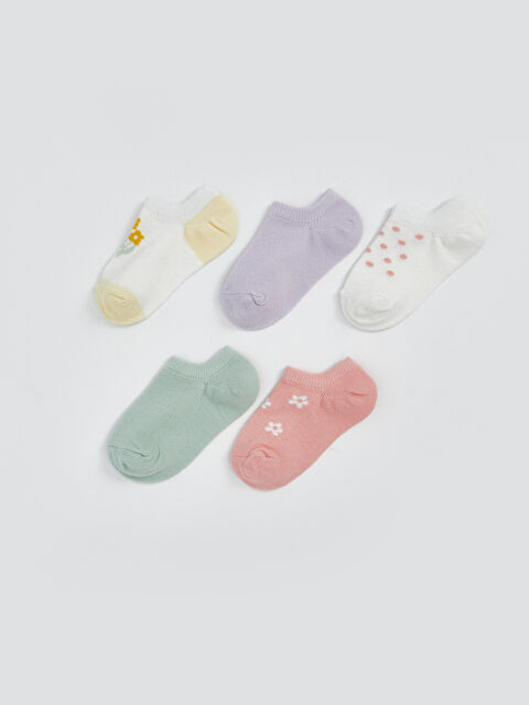 LCW baby Çiçekli Kız Bebek Patik Çorap 5'li - S5HI33Z1-R9J