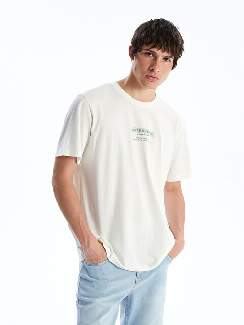 XSIDE Crew Neck Printed Jersey Men's T-Shirt - S5HI96Z8-EEW