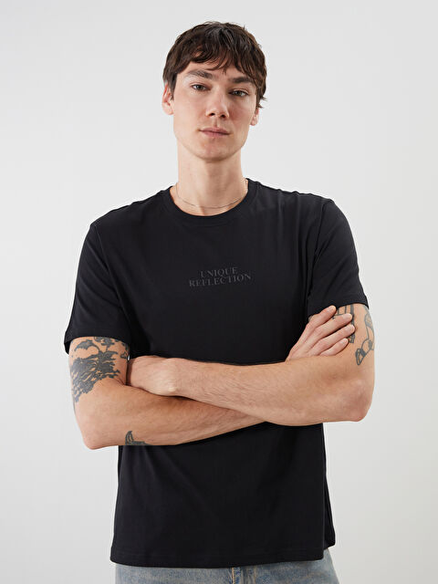 XSIDE Crew Neck Printed Jersey Men's T-Shirt - S5HJ32Z8-CVL