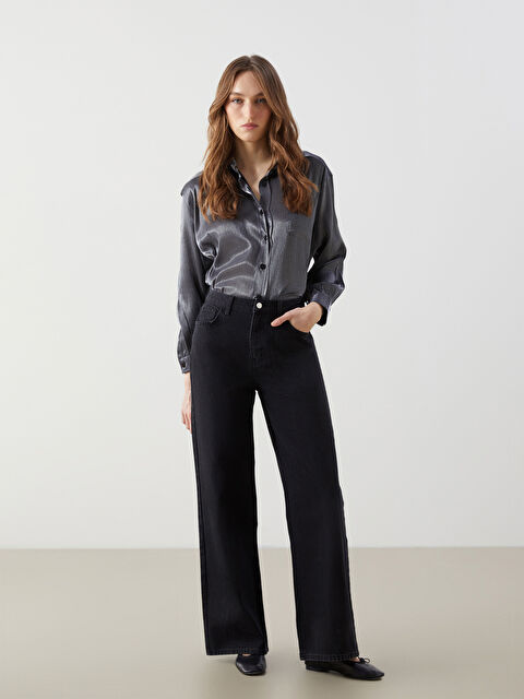 LCW Modest Wideleg Kadın Jean Pantolon - S5HJ37Z8-326