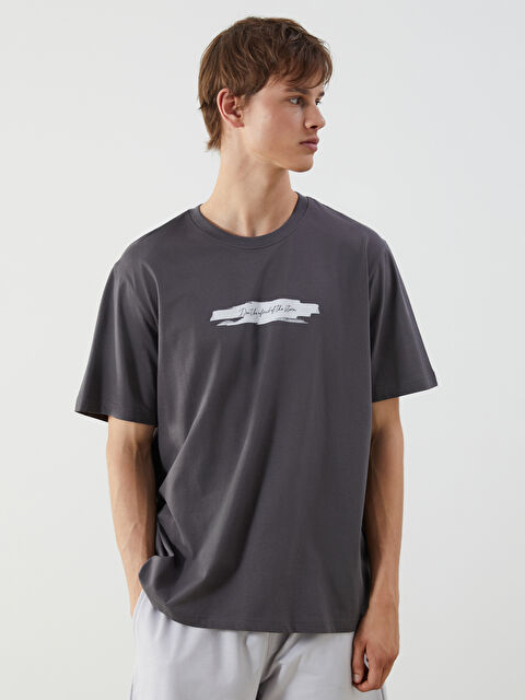 XSIDE Crew Neck Printed Jersey Men's T-Shirt - S5HJ81Z8-YSZ