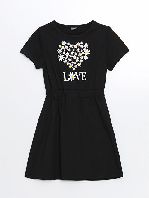 LCW ECO Bisiklet Yaka Kız Çocuk Elbise - S5HK92Z4-CVL