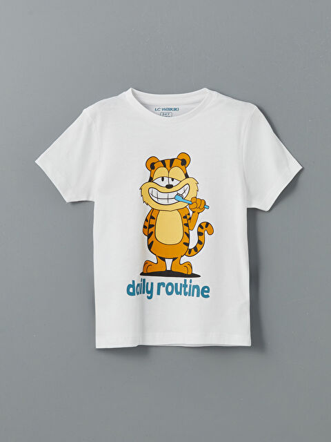 LCW Kids Baskılı Penye Erkek Çocuk Pijama Üst - S5HL21Z1-Q6K