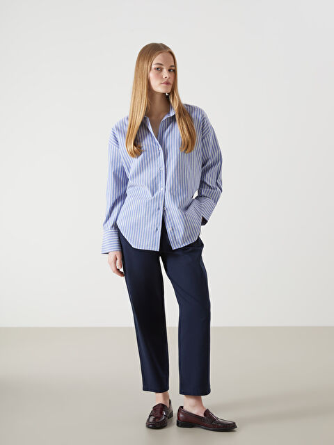 LCW Vision Beli Lastikli Keten Karışımlı Kadın Pantolon - S5HM22Z8-K7G