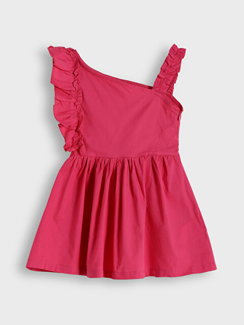 LCW Kids Girl's Poplin Dress - S5HM59Z4-GRK
