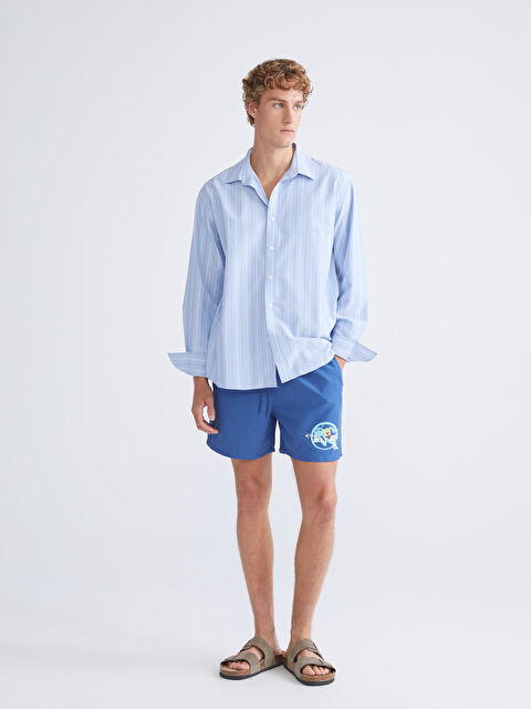 XSIDE Kısa Boy Sünger Bob Baskılı Erkek Deniz Şortu - S5HP32Z8-R4B