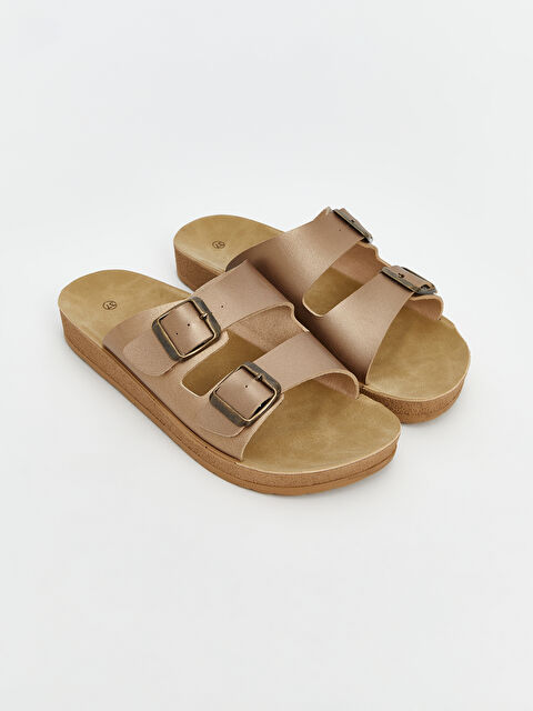 LCW STEPS Çift Bantlı Tokalı Kadın Terlik - S5HP66Z8-GHW