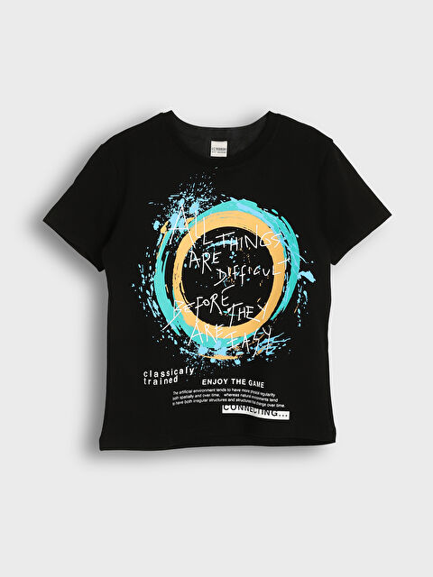 LCW Kids Crew Neck Printed Boys' T-Shirt - S5HQ18Z4-CVL