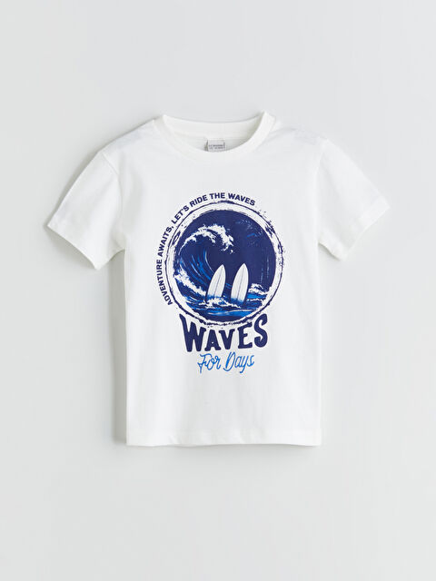 LCW Kids Crew Neck Boys' T-Shirt - S5HQ19Z4-FEW