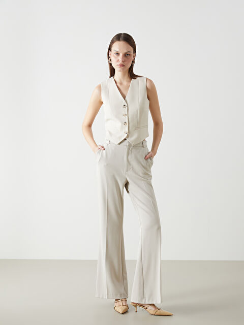 LCW Vision Standart Fit İspanyol Paça Kadın Pantolon - S5HQ37Z8-YVE