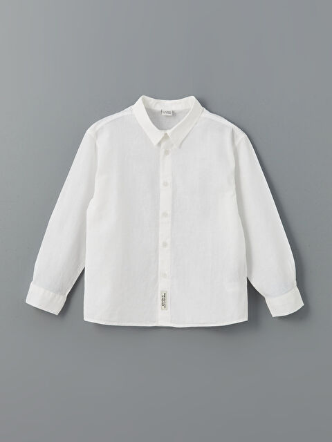LCW Kids Keten Karışımlı Erkek Çocuk Gömlek - S5HR00Z4-Q6K