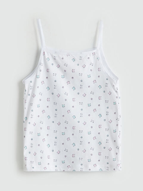 LCW Kids Kare Yaka Kız Çocuk Atlet - S5HS56Z4-LU7