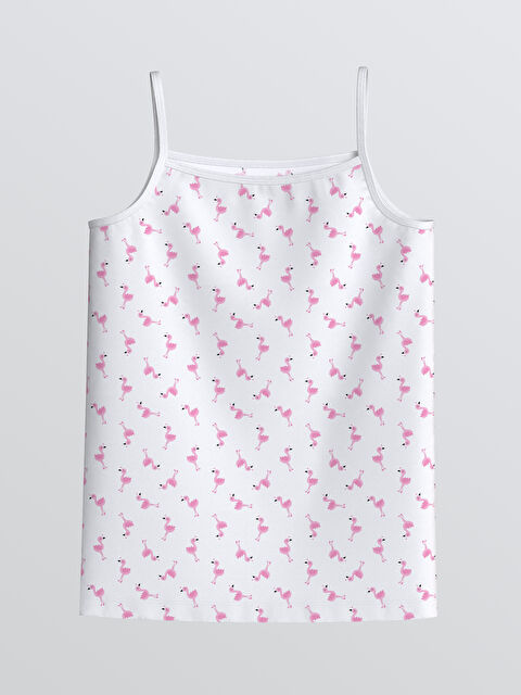 LCW Kids Desenli İp Askılı Kız Çocuk Atlet - S5HT02Z1-LRA