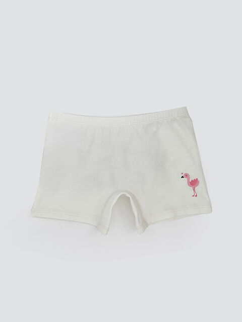 LCW Kids Beli Lastikli Baskılı Kız Çocuk Boxer - S5HT06Z1-FDU