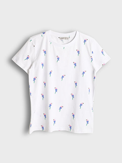 LCWAIKIKI Classic Crew Neck Printed Women's T-Shirt - S5HT14Z8-Q6K