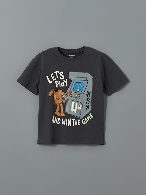 LCW Kids Bisiklet Yaka Baskılı Erkek Çocuk Tişört - S5HT32Z1-HEF