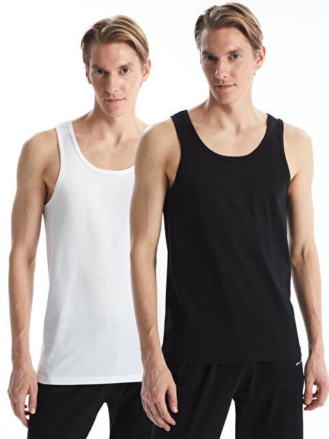 LCW ECO U Yaka Penye Erkek Atlet 2'li - S5HT98Z8-CVL