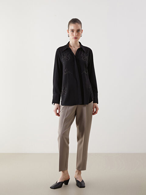 LCWAIKIKI Classic Loose Fit Kadın Aerobin Gömlek - S5HU43Z8-CVL