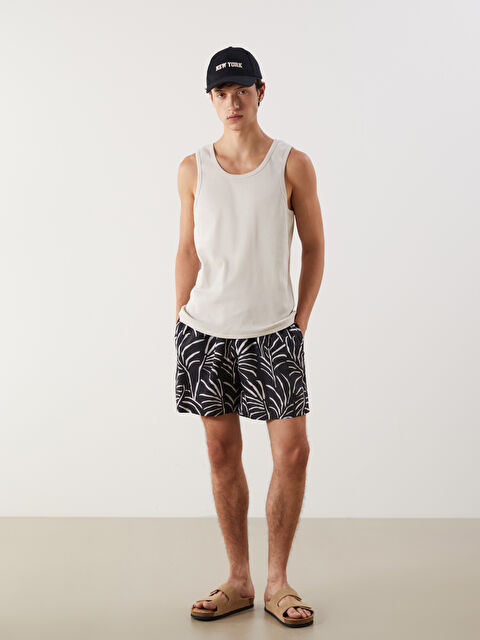 LCW ECO Kısa Boy Desenli Erkek Deniz Şortu - S5HU76Z8-LQJ