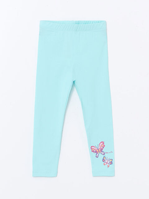 LCW ECO Beli Lastikli Baskılı Kız Çocuk Tayt - S5HU94Z1-FZU