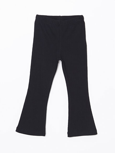 LCW ECO Beli Lastikli Basic Kız Çocuk İspanyol Paça Tayt - S5HU96Z1-CVL