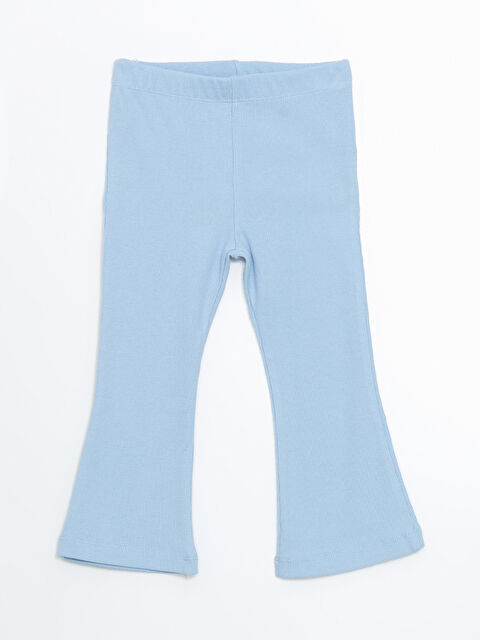 LCW ECO Beli Lastikli Basic Kız Çocuk İspanyol Paça Tayt - S5HU96Z1-FFS