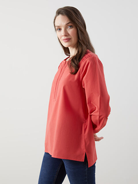 LCW Grace Kaçık Yaka Nakışlı Kadın Bluz - S5HV07Z8-HMS