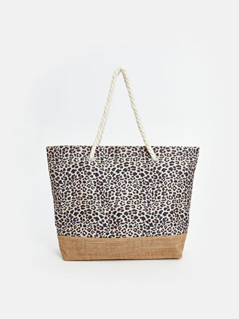 LCW ACCESSORIES Leopar Desenli Kadın Plaj Çantası - S5HV10Z8-F9C