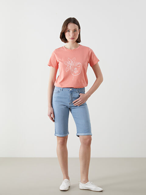 LCWAIKIKI Classic Dar Fit Kadın Jean Şort - S5HV18Z8-311