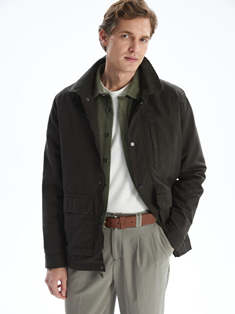 LCWAIKIKI Classic Rahat Kalıp Gömlek Yaka Erkek Mont - S5HV38Z8-V9A